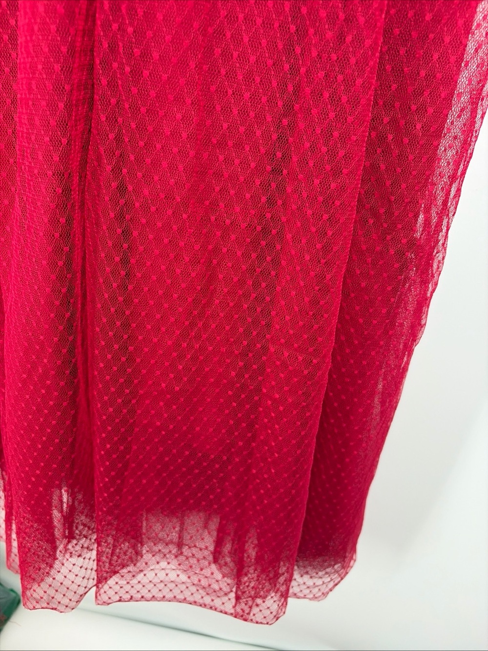 Express Point D'esprit Dress Size 2 Cocktail Party Red Tulle